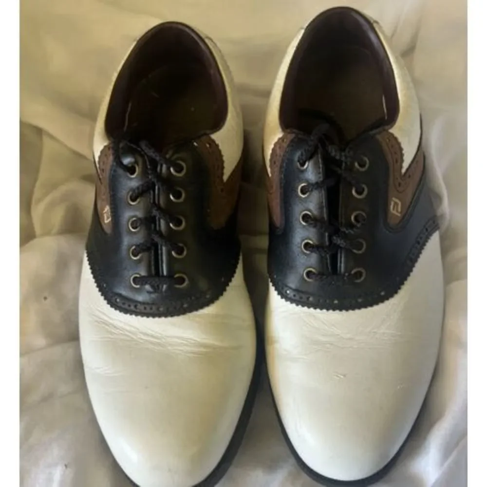 Footjoy Golf Shoes‎ 57614 Mens Size 7 M White/Brown/Black